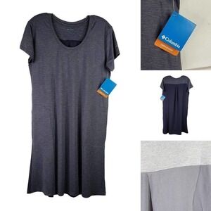 Columbia Dress Omni Shade Womens Size Small Activewear Short Sleeve Pockets